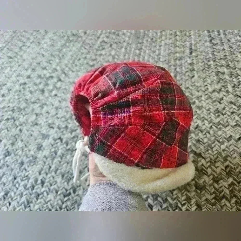 Hand Crafted Hat,‎  lined,  Plaid, Vintage     AA20